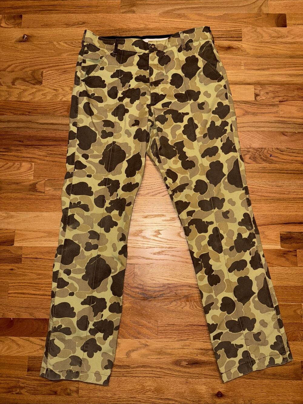 VINTAGE CABELAS GORE-TEX LINED CAMOUFLAGE HUNTING PANTS MENS SIZE 38 REGULAR